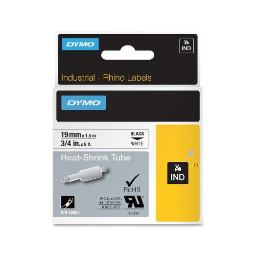 Dymo 18057 NEWELL-DYMO RHINO 3/4IN (19MM) WHITE HEAT SHRINK TUBES, THIS ... - $89.19