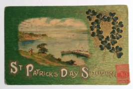 St Patricks Day Souvenir River Shannon Embossed Winsch Postcard c1910s Germany - £6.31 GBP