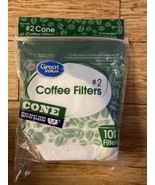 Great Value Coffee Cone Filters #2 100 Count Brand New - $2.75