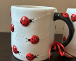 Lang Set Of 2 Coffee Tea Mugs New Hand Painted Ladybug - $36.99