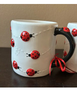 Lang Set Of 2 Coffee Tea Mugs New Hand Painted Ladybug - £29.08 GBP