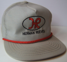 Herman Reeves Sheet Metal Hat Vintage Gray Strapback Rope Baseball Cap M... - $20.73