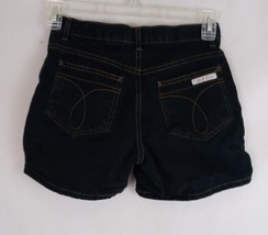 Vintage Calvin Klein Dark Wash Indigo Blue Booty Shorts Size 2 Inseam 4&quot; - $19.39