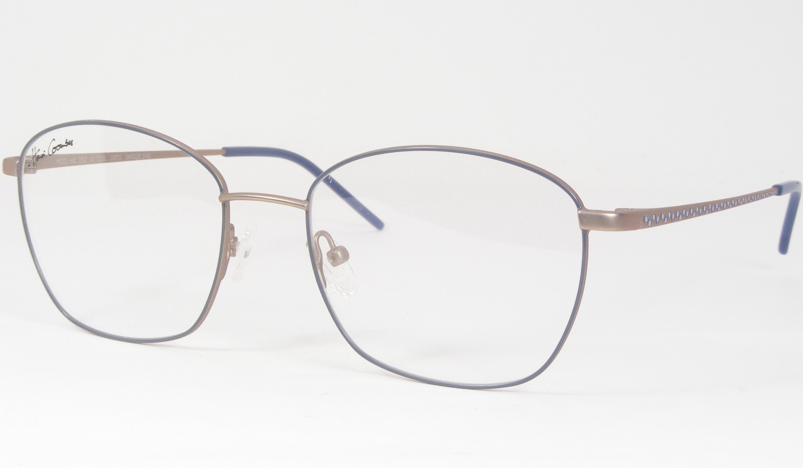 Henri Coombes Par Rohm 352 1803 Lunettes Bleues / Or Pâle 54-18-140mm (N... - $68.14