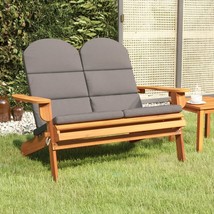  Garden Bench Brown and dark grey Solid Acacia wood and polyester - $378.15 CAD