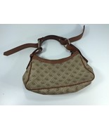 Dooney &amp; Bourke Logo Brown Canvas Purse With Brown Leather Strap - £31.97 GBP
