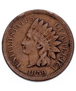 1859 1C Indian Cent VF Condition, Brown Color, Clear LIBERTY and Beads - $112.94 CAD