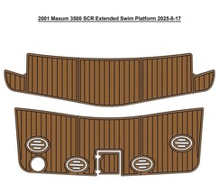 2001 Maxum 3500 SCR Extended Swim Platform Pad Boat EVA Foam Faux Teak Deck - $14,724.37 MXN