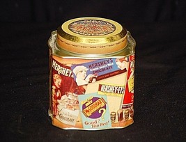 Old Vintage Advertising Ads Hershey Chocolate 1920 Montage Litho Metal Tin Can - $14.84