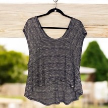 Obey Propaganda blue ivory striped crop top women&#39;s oversized size xs - $2.81