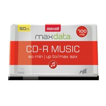 Maxell CD-R Music Spindle, Audio only, Blank Media, 50-pack(625156) - £46.09 GBP