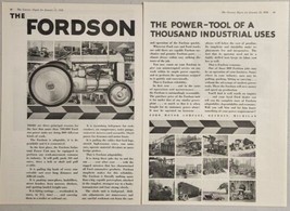 1928 Print Ad Ford Motor Fordson Tractors &amp; Industrial Power Units Detro... - $22.48