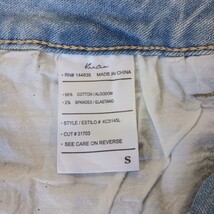 KanCan Los Angeles KC5145L Women's Blue Front Button Frayed Denim Skirt Size S image 4