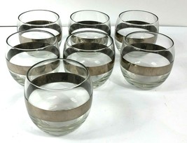 7 Silver Rim Roly Poly Dorothy Thorpe Style Mid Century Modern Glasses B... - £41.31 GBP