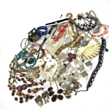 Vintage to Mod Costume Jewelry Lot Boho Metal Retro Statement 2+ Lbs some signed - $49.49