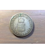 Medaglia d&#39;argento Impero austro-ungarico rara vecchia vintage 1869 - $151.59 CAD