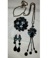 Foiled Art Glass Demi-Parure - Rare Find - €217,01 EUR