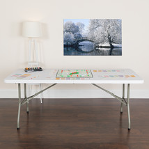 30x72 White Bi-Fold Table DAD-YCZ-183Z-GG - £79.89 GBP