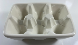 WILLIAMS SONOMA White Ceramic 6 Count Easter Egg Carton - $14.84