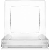 Blue Sky Splendid Collection 10.75&quot; White Square Disposable B&amp;B Dinner Plates (1 - $14.24