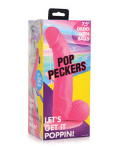 Pop Peckers 7.5&quot; Dildo W/balls - Pink - £13.66 GBP