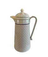 Vintage King Thermos Carafe 12” Blue Fleur De Lis Glass Lined Made in Ta... - $22.50