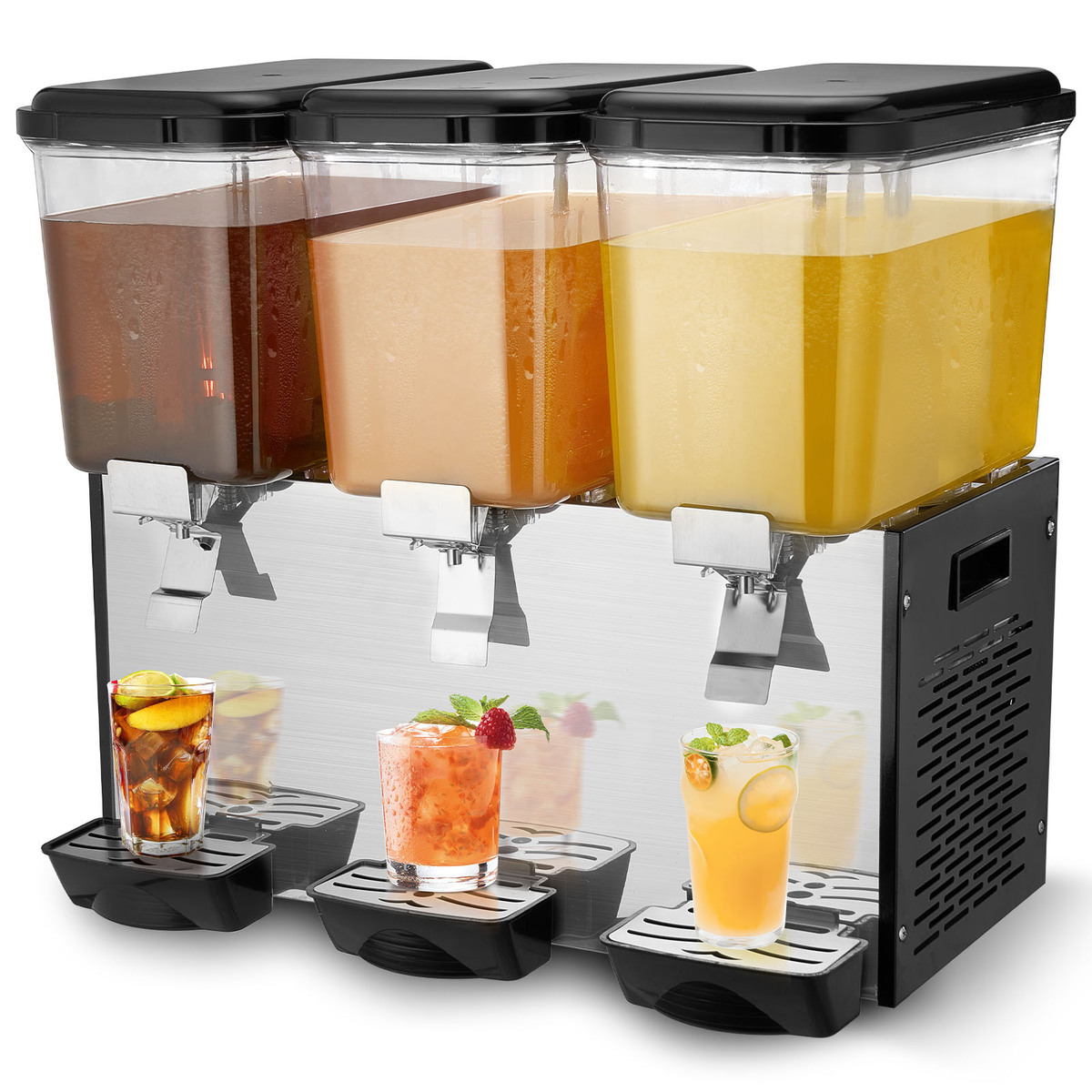 VEVOR Commercial Beverage Dispenser, 3 Tanks 18 L Per Tank Juice Dispenser - $483.99