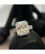 S925 Silver Square Diamond Raydean Cutting Simulation Diamond 5 Karat Ring - $85.06 CAD