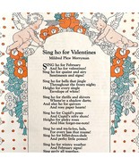 Sing Ho For Valentines Day Poem 1933 Mildred Merryman Janet Scott Cupid ... - $634.75 MXN