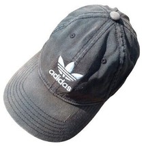 Adidas Ball Cap Hat Adjustable Buckle Closure Baseball Black OSFM Color Faded - £11.74 GBP