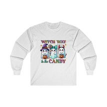 halloween witch way to the candy Unisex Ultra Cotton Long Sleeve Tee spooky - £16.30 GBP+