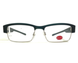 Retro Eyeglasses Frames R113 M.Blue Matte Blue Silver Rectangular MCM 52... - $55.88