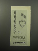 1951 Georg Jensen Jewelry Ad - Opals for October - $18.49