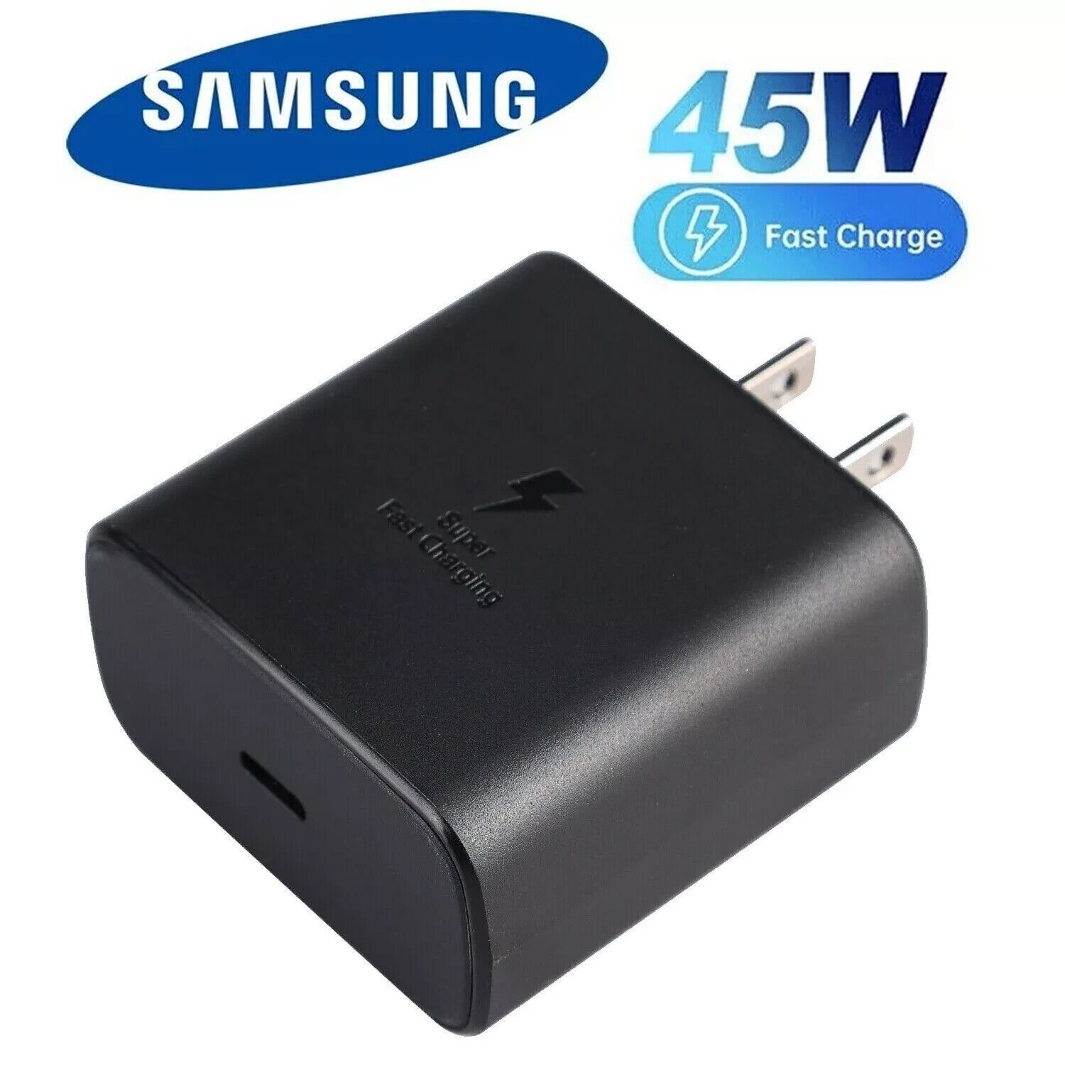 Samsung Official 45W USB-C Super Fast Charging Wall Charger (Black)