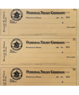 1920 Federal Trust Checks Lot of 3 City Hotel Waterville Maine 664-666 F... - $562.22 MXN