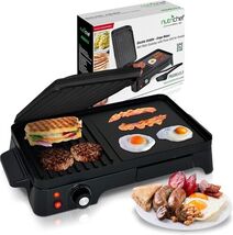 Nutrichef PKGRIL43.5 2-in-1 Panini Press Grill &amp; Griddle (Open Box) - $45.89