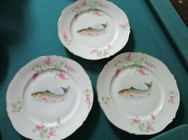 Carlsbad Austria Antique Fish Plates 8 1/2&quot; Lucheon Plates Pick 1 - £98.42 GBP+