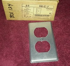 Steel City 58-C-7 Galvanized Steel Covers 4&quot; Wide 2 1/8&quot; Wide Lot Of 25 New $29 - $35.90