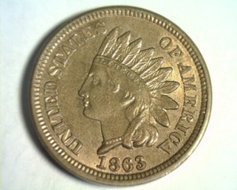 1863 Indian Cent Penny Choice About Uncirculated++ Ch. Au++ Nice Original Coin - £129.21 GBP