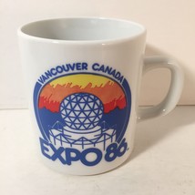 EXPO 86 VANCOUVER CANADA Ceramic Coffee Cup / Mug VINTAGE Blue Red Orang... - £12.44 GBP