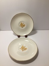 2 Vintage Golden Wheat with Gold Trimmed Plates/Saucers Replacement Plates 6-1/2 - £2.90 GBP