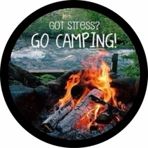 Got Stress, go camping Spare Tire Cover ANY Size, ANY Vehicle, RV, Camper - £90.99 GBP