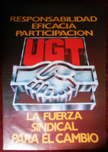 Original Poster Spain General Union of Workers UGT 1982 - £22.13 GBP