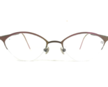 Prodesign denmark Brille Rahmen P.2108w C.11 Pink Rund Halbe Felge 50-18... - $120.83