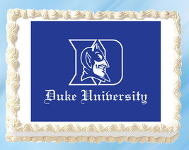 Duke Blue Devils Edible Image Cake Topper Cupcake Topper 1/4 Sheet 8.5 x 11" - $11.75