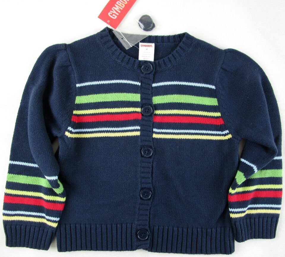 NWT Gymboree Girl's 100% Cotton Navy Sweater, Wish You Were Here, Size 4, $34.50 - $14.71