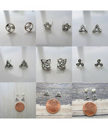 New Sterling Silver Celtic Knot Stud / Post Earrings, Unisex, Small Intr... - £9.38 GBP