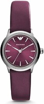 NWT Emporio Armani Women&#39;s Classic AR1805 Purple Stainless-Steel Quartz Watch - £130.44 GBP
