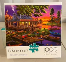 Geno Peoples - Stephanie&#39;s Canoe Rental - 1000 Piece Jigsaw Puzzle-Buffa... - $9.89
