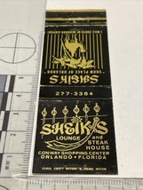 Matchbook Cover Sheik’s Lounge and Stark House restaurant  Orlando, FL  gmg - £9.74 GBP